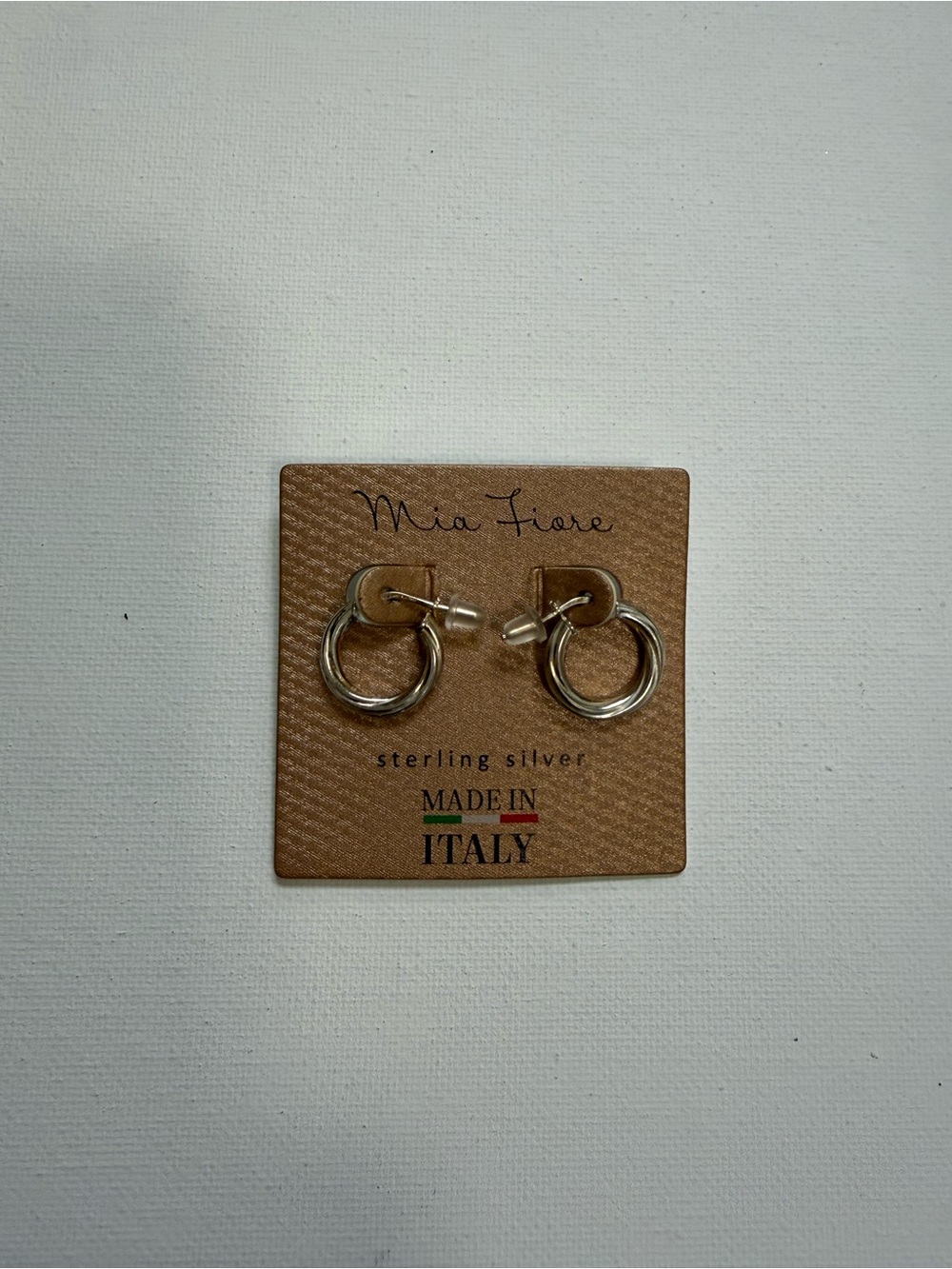 Mia Fiore Sterling Silver Double Hoop Earrings - Silver